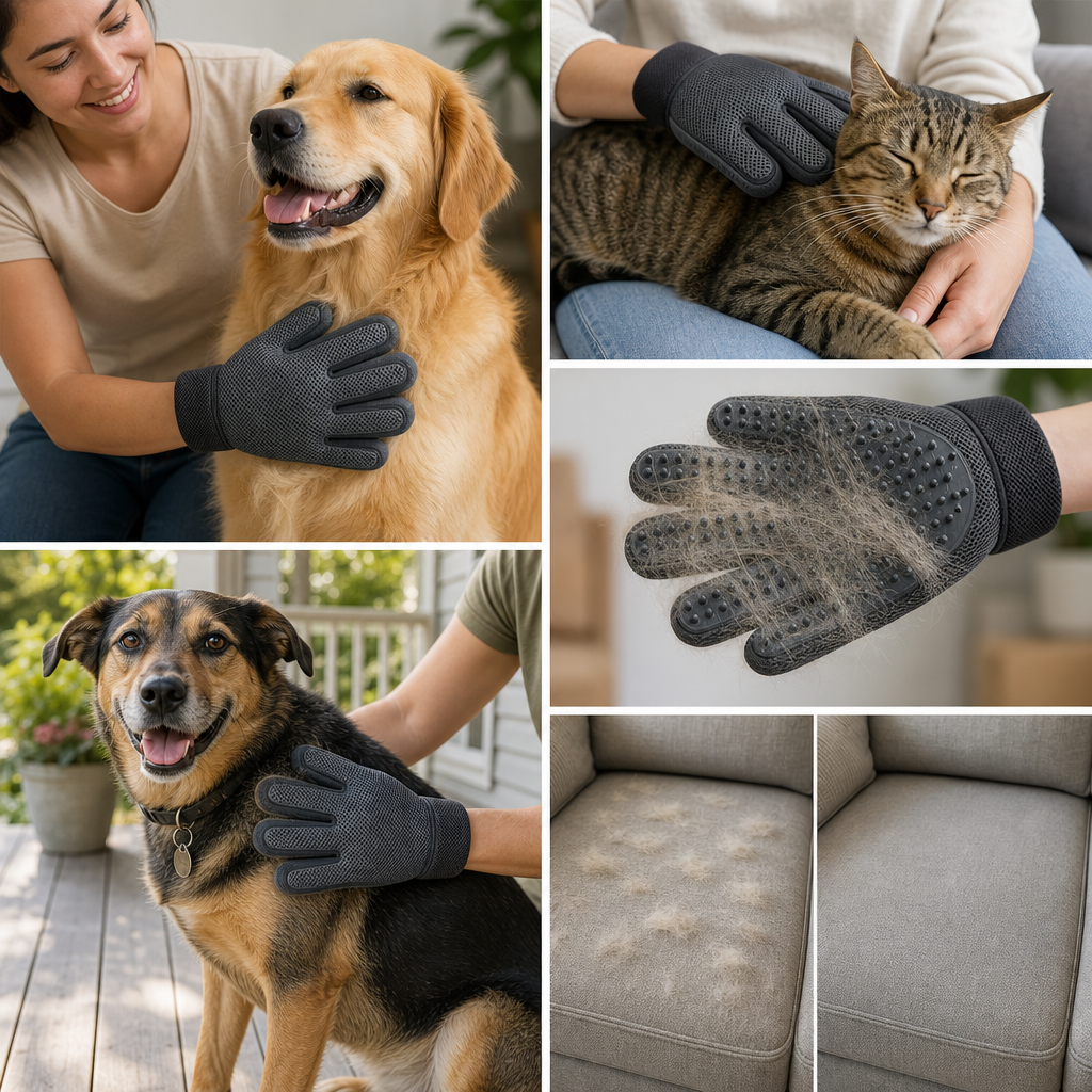 FurFriend lifestyle composite - dog being groomed